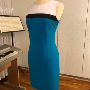 Calvin Klein - Blue and White Dress
